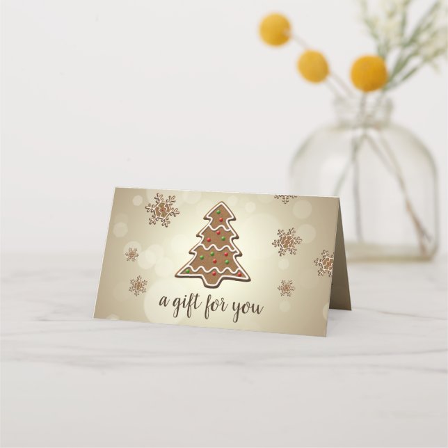 Tasty Gingerbread Christmas Tree Gift Card (Front)