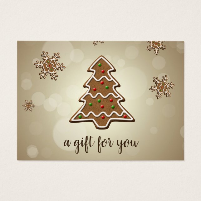 Tasty Gingerbread Christmas Tree Gift Card (Front)