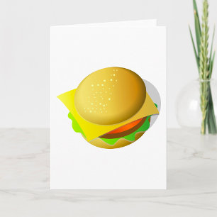 Tasty Hamburger Takeaway Food Greeting Cards