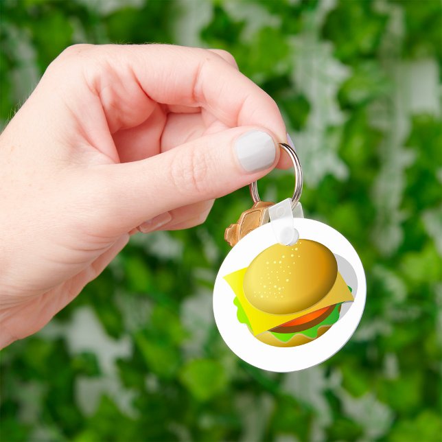 Tasty Hamburger Takeaway Food Keychain (Creator Uploaded)