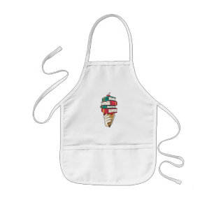 Tasty Ice Cream Cone for Geeks Design Kids Apron