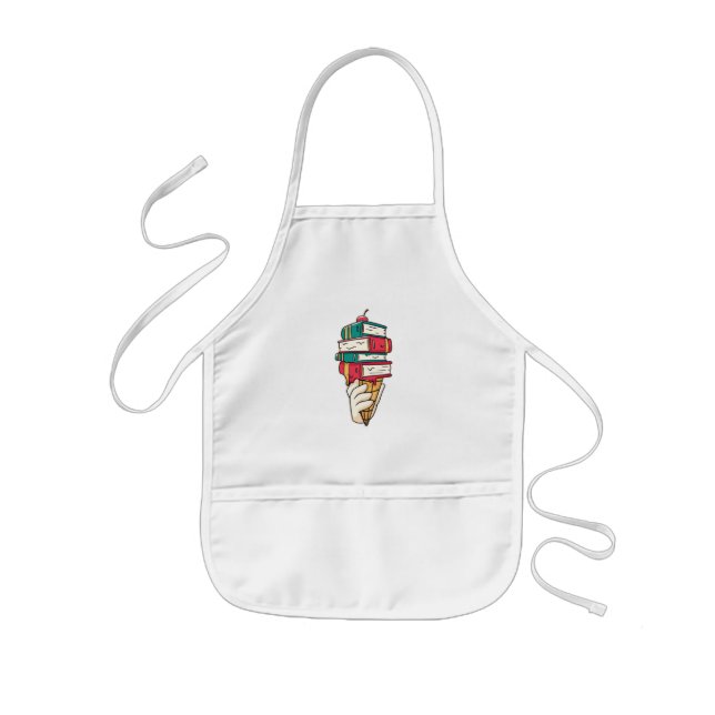 Tasty Ice Cream Cone for Geeks Design Kids Apron (Front)