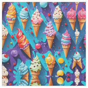 Tasty Ice Creams  Fabric