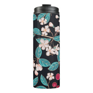 Tasty, juicy cherries. Seamless background from a  Thermal Tumbler