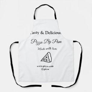 Tasty pizza restaurant cafe made with love add bsi apron
