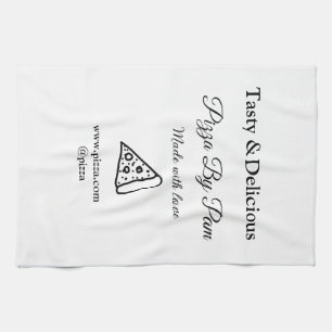 Tasty pizza restaurant cafe made with love add bsi tea towel