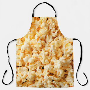 Tasty popcorn on whole background. Food  Apron