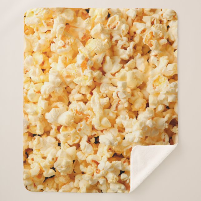 Tasty popcorn on whole background. Food  Sherpa Blanket (Front)