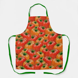 Tasty Red Tomatoes Pattern Food Theme Canning Apron
