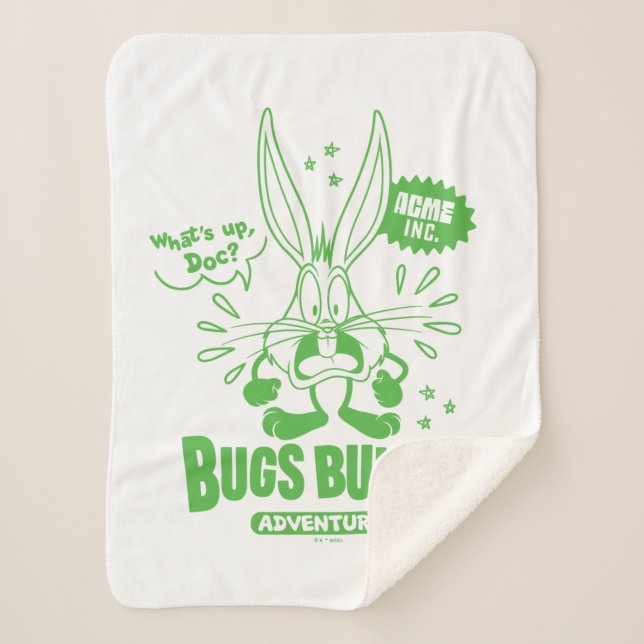 Tasty Retro BUGS BUNNY™ Sherpa Blanket (Front)
