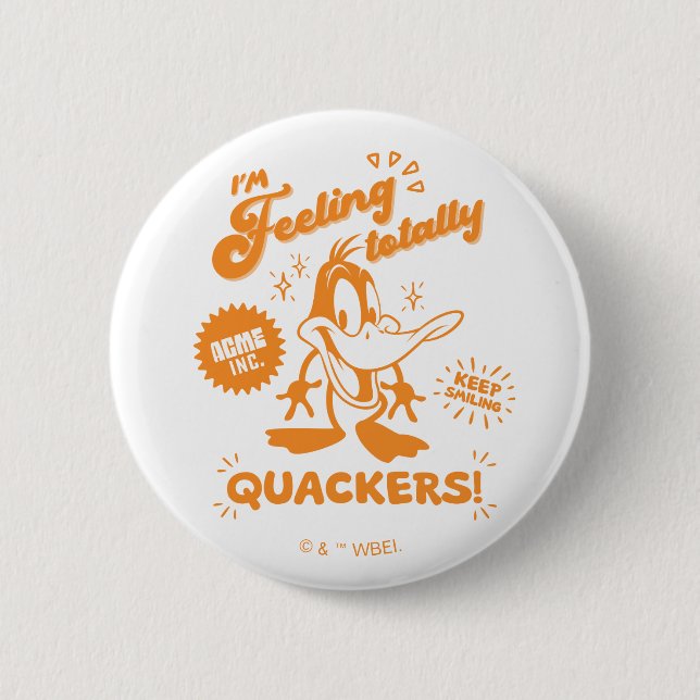Tasty Retro DAFFY DUCK™ 6 Cm Round Badge (Front)