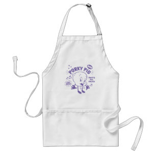 Tasty Retro Porky Pig Standard Apron