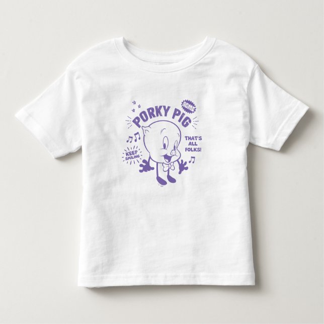 Tasty Retro Porky Pig Toddler T-Shirt (Front)