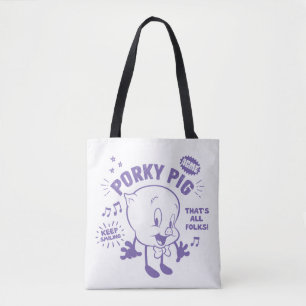 Tasty Retro Porky Pig Tote Bag