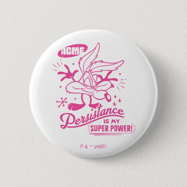 Tasty Retro WILE E. COYOTE™ 6 Cm Round Badge (Front)