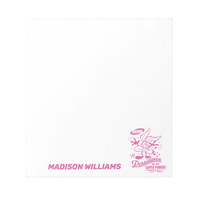 Tasty Retro WILE E. COYOTE™ Notepad (Front)