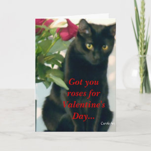 Tasty Roses Kitty Valentine Holiday Card