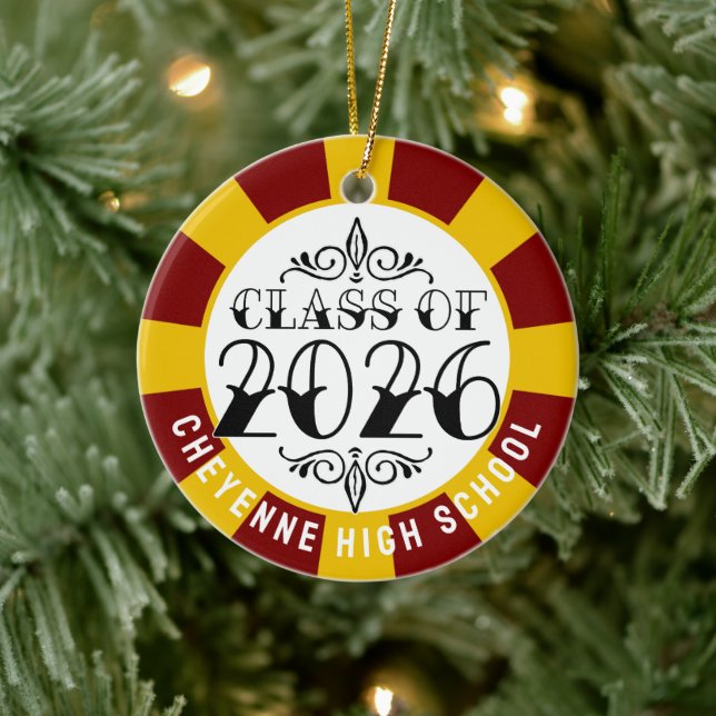Tat Class of 2026 Photo Graduation Ceramic Ornament (Tree)