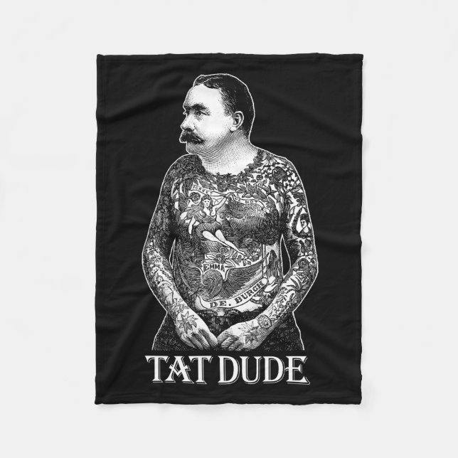 Tat Dude Fleece Blanket (Front)
