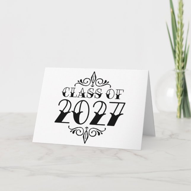 Tat-Style Class of 2027 Graduation Card (Front)