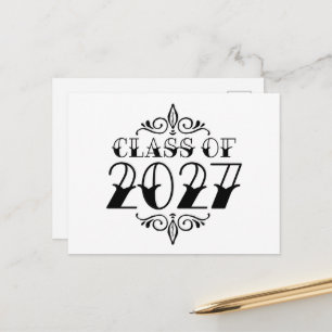 Tat-Style Class of 2027 Graduation Postcard