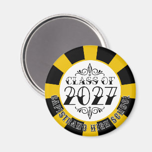 Tat-Style Gray Class of 2027 Graduation Magnet