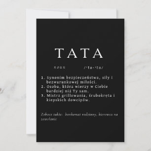 TATA Definition Black Father's Day / Birthday Card