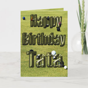 Tata Happy Birthday Lawn Bowls Birthday Card, Card