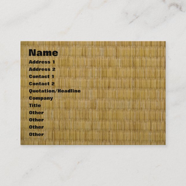 Tatami Mat 畳 Business Card (Front)
