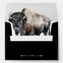 Tatanka Bison Yellowstone Ranch Invite Envelope