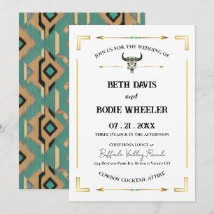 Tatanka Bison Yellowstone Western Ranch Invitation