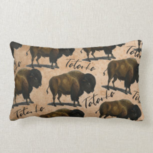 Tatanka Buffalo Bison Western Home Decor Lumbar Cushion