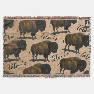 Tatanka Buffalo Bison Western Home Decor Throw