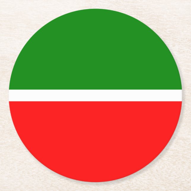 Tatarstan Round Paper Coaster (Front)