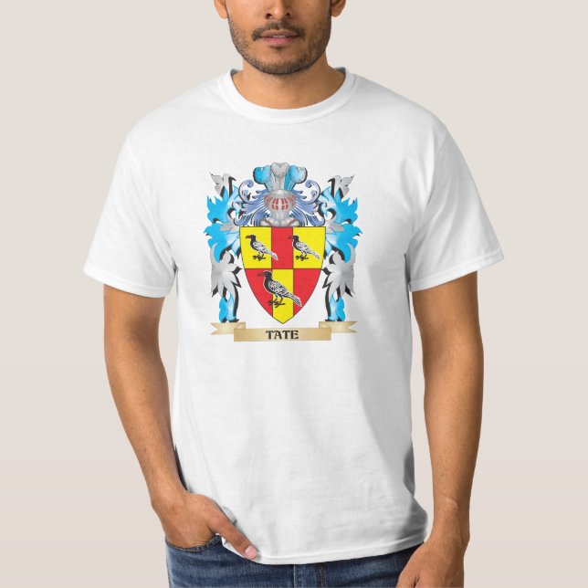 Tate Coat of Arms - Family Crest T-Shirt (Front)