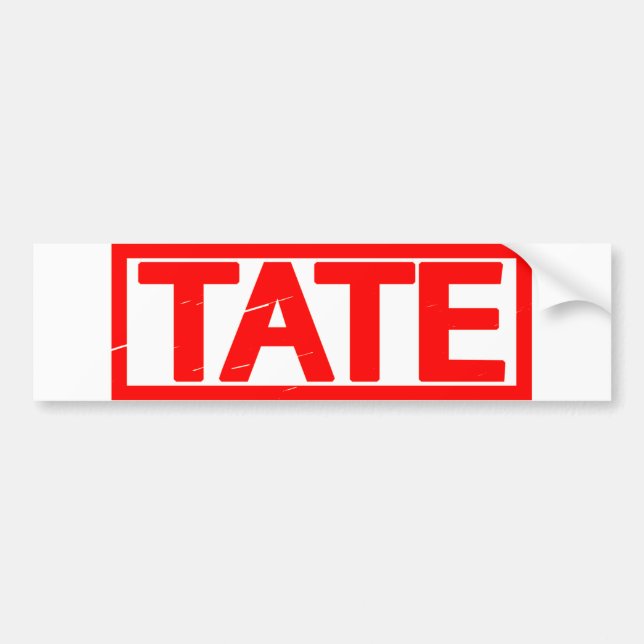 Tate Stamp Bumper Sticker (Front)