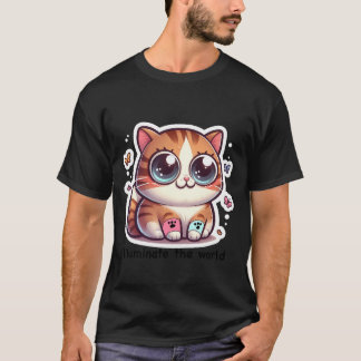 Tater tot brave adorable cat stickers T-Shirt