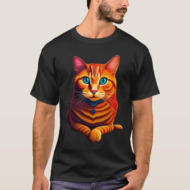 Tater Tot Orange Cat - Painted  T-Shirt (Front)
