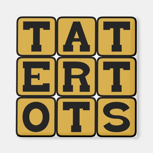 Tater Tots, Fried Potato Breakfast Treat Magnet (Front)