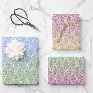 Tatewaku Same Komon Serene Colour Gradients Wrapping Paper Sheet