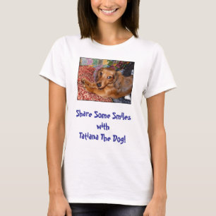 Tatiana The Dog Smiles Fitted Women's T T-Shirt