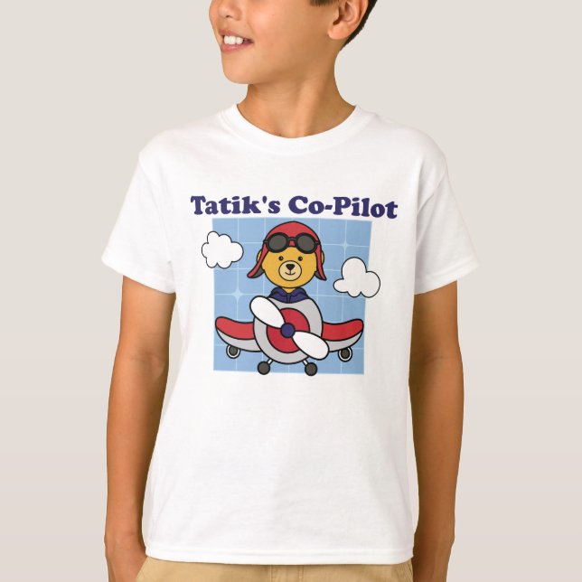 Tatik's Little Co-Pilot - Cute Aeroplane T-Shirt (Front)