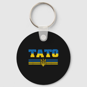 Tato Ukrainian Flag Ukraine Papa Ukrainian Father Key Ring