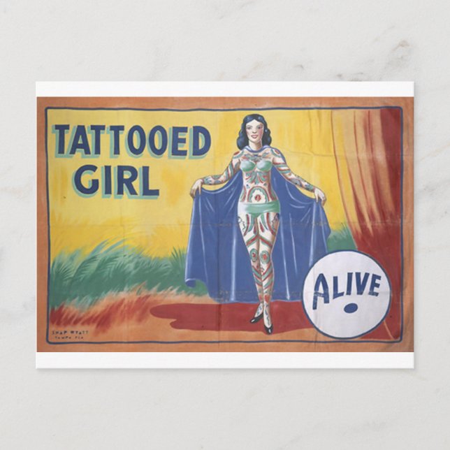 Tatooed Girl Postcard (Front)