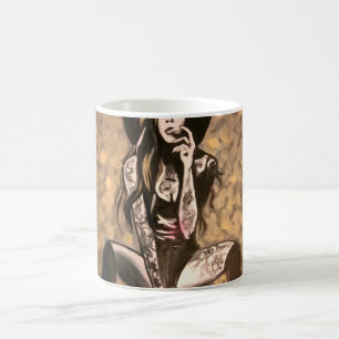 Tatooed Woman in Gold  Coffee Mug