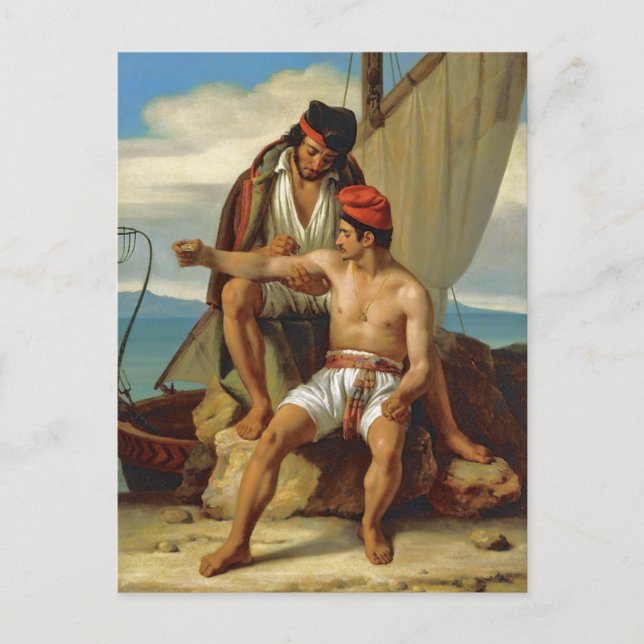 Tatooing a Sailor by Prevost Postcard (Front)