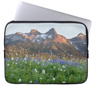 Tatoosh Range and Wildflowers   Mt. Rainier Laptop Sleeve
