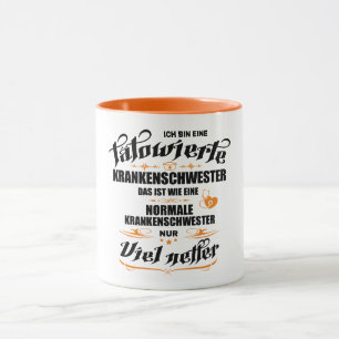 Tätowierte Krankenschwester Geschenkidee Tasse Mug