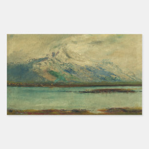 Tatra Mountain Landscape by Ladislav Mednyanszky Rectangular Sticker
