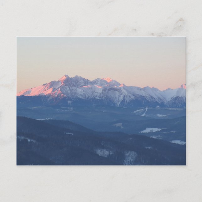 Tatras on sunrise postcard (Front)
